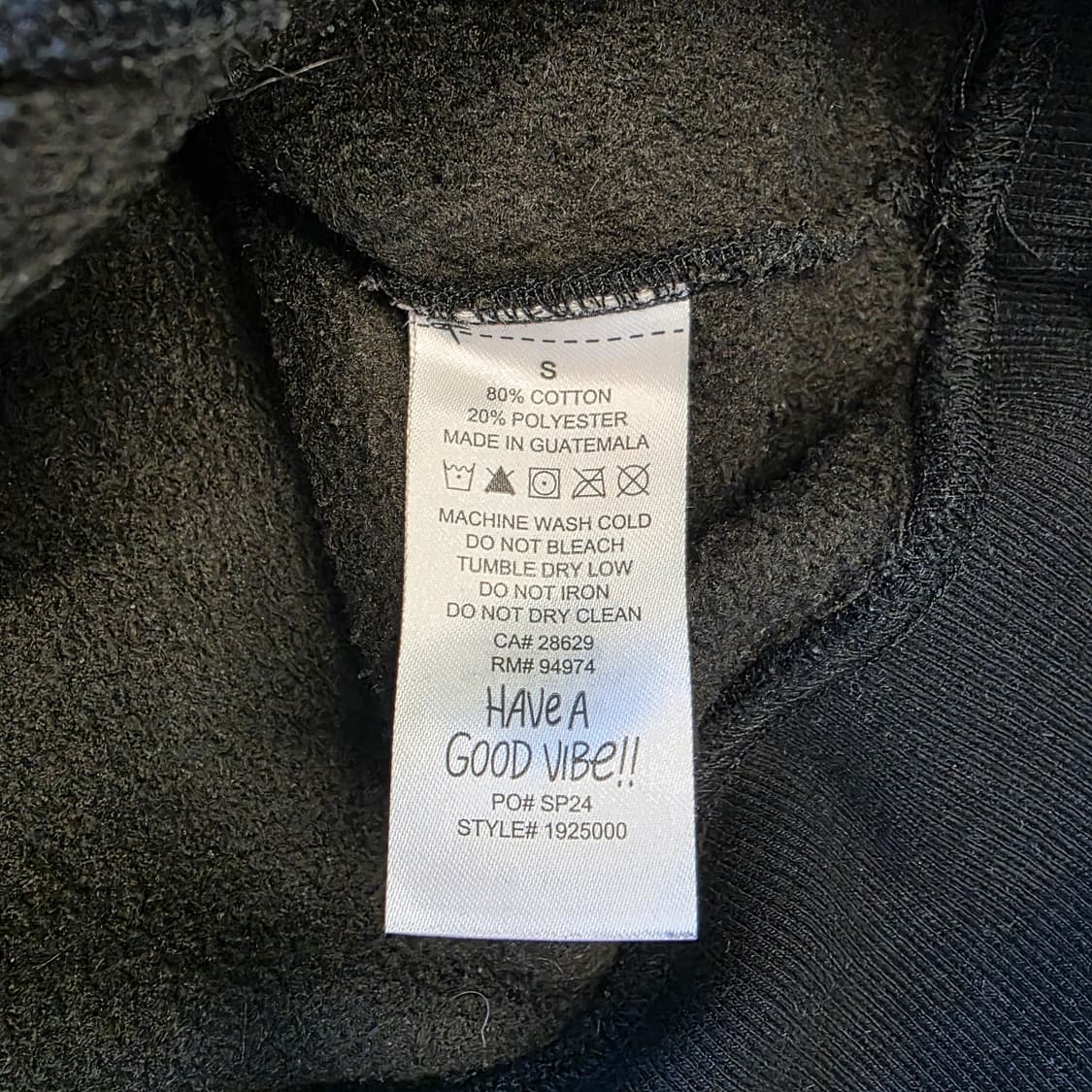 [S]스투시 베이직 로고 블랙 후드 상품이미지6