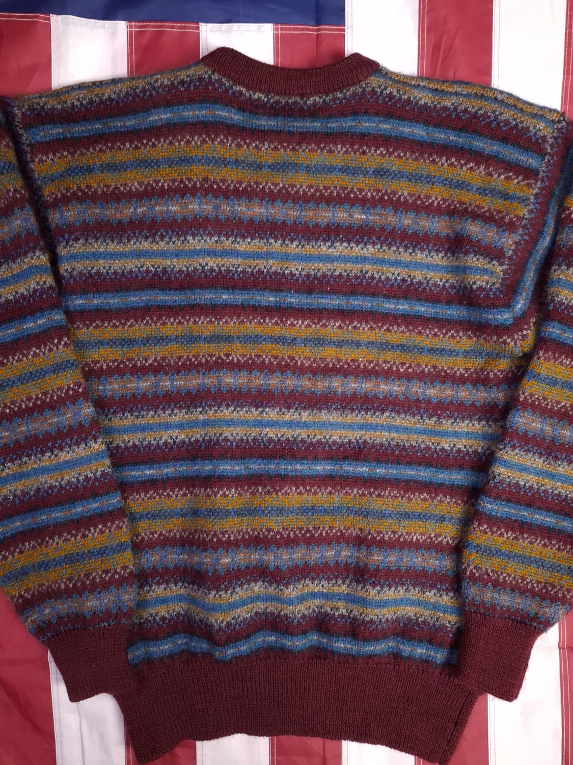 90's 빈티지 gim 울 페어아일 니트 상품이미지5