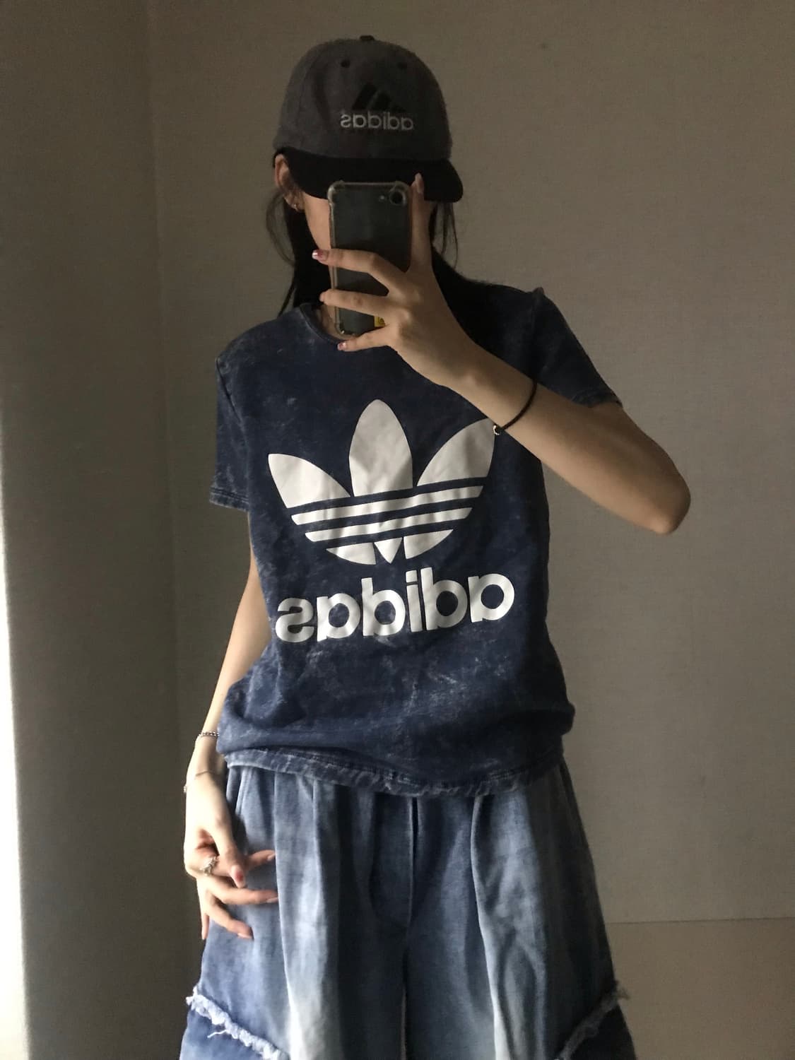 아디다스 워시드 데님 반팔티셔츠 상품이미지1