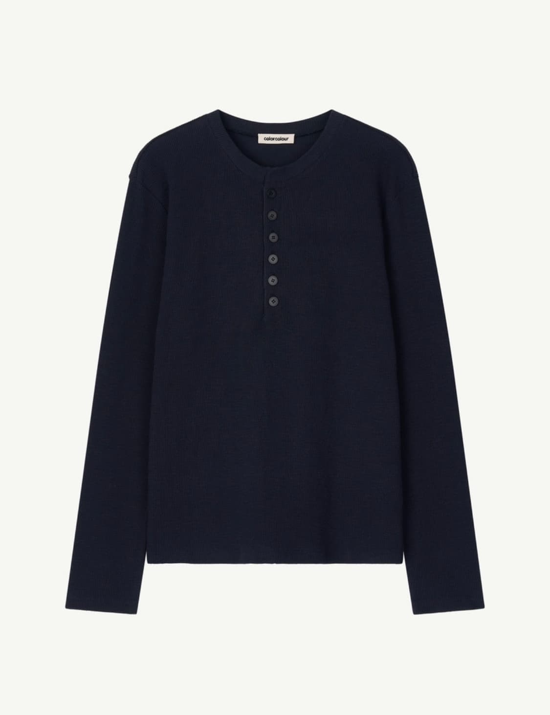 BUTTON HENLEY NECK (navy)   상품이미지1