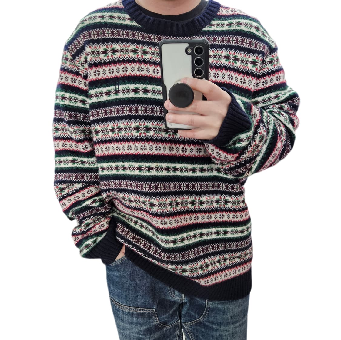 110 헤지스 페어아일 니트 상품이미지1