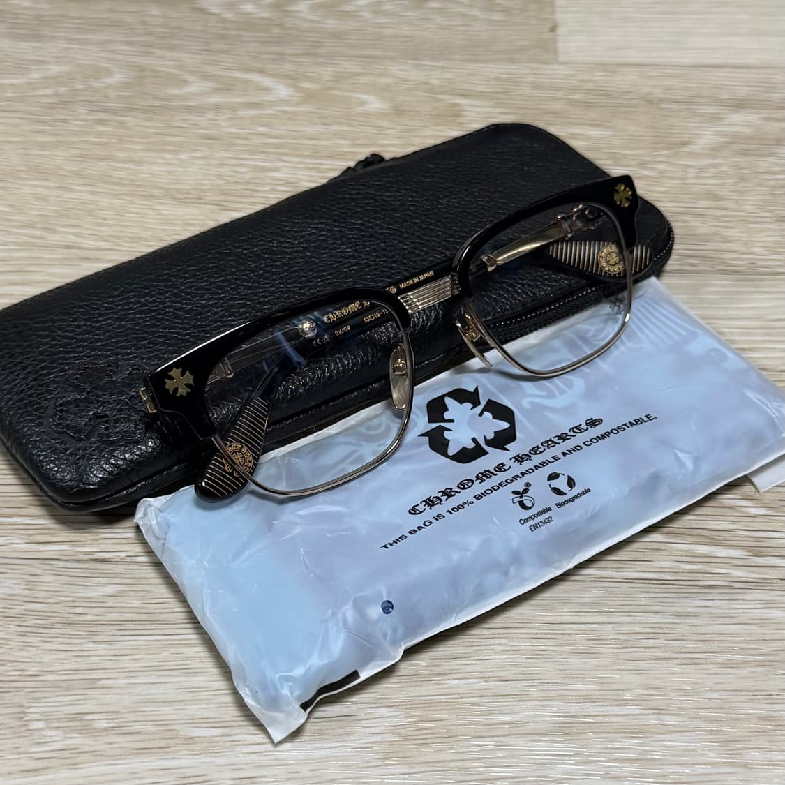 [S+급/53mm] 크롬하츠 보넨노이슈어 2 안경 블랙/골드 상품이미지2