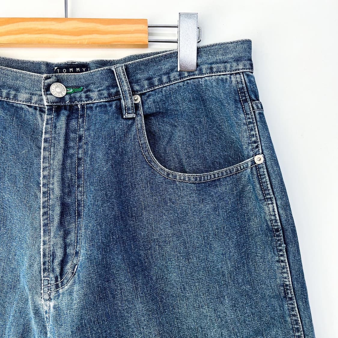 타미 힐피거 플래그와펜 올드스쿨 데님 카펜터 하프팬츠 상품이미지4