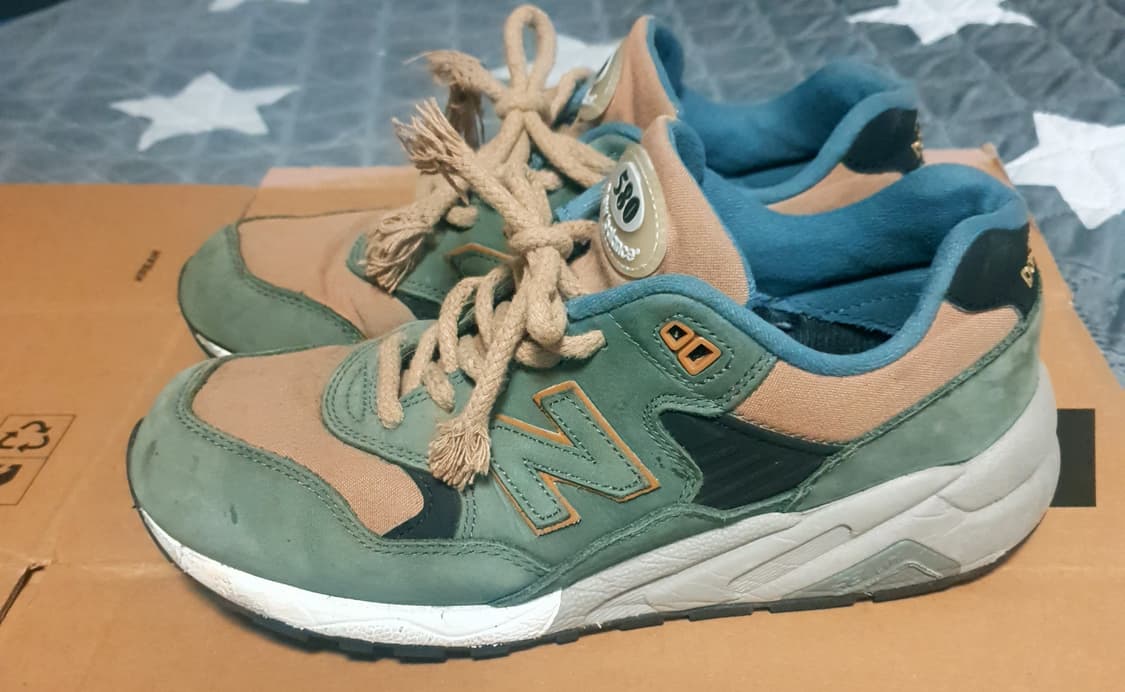 뉴발란스 580 헌터 탄 스니커즈 카키 브라운 (260) 상품이미지2