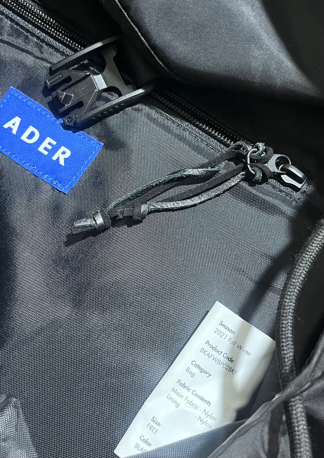 Ader Error  베일리 백팩 느와르  상품이미지4