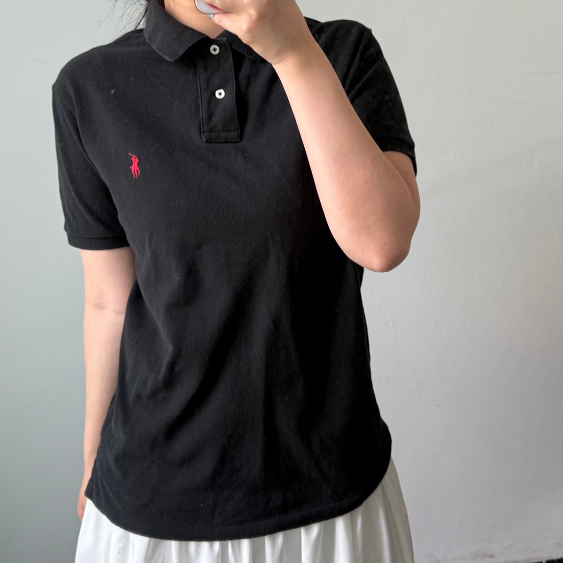 [M] 폴로 커스텀슬림핏 블랙 카라티 상품이미지2