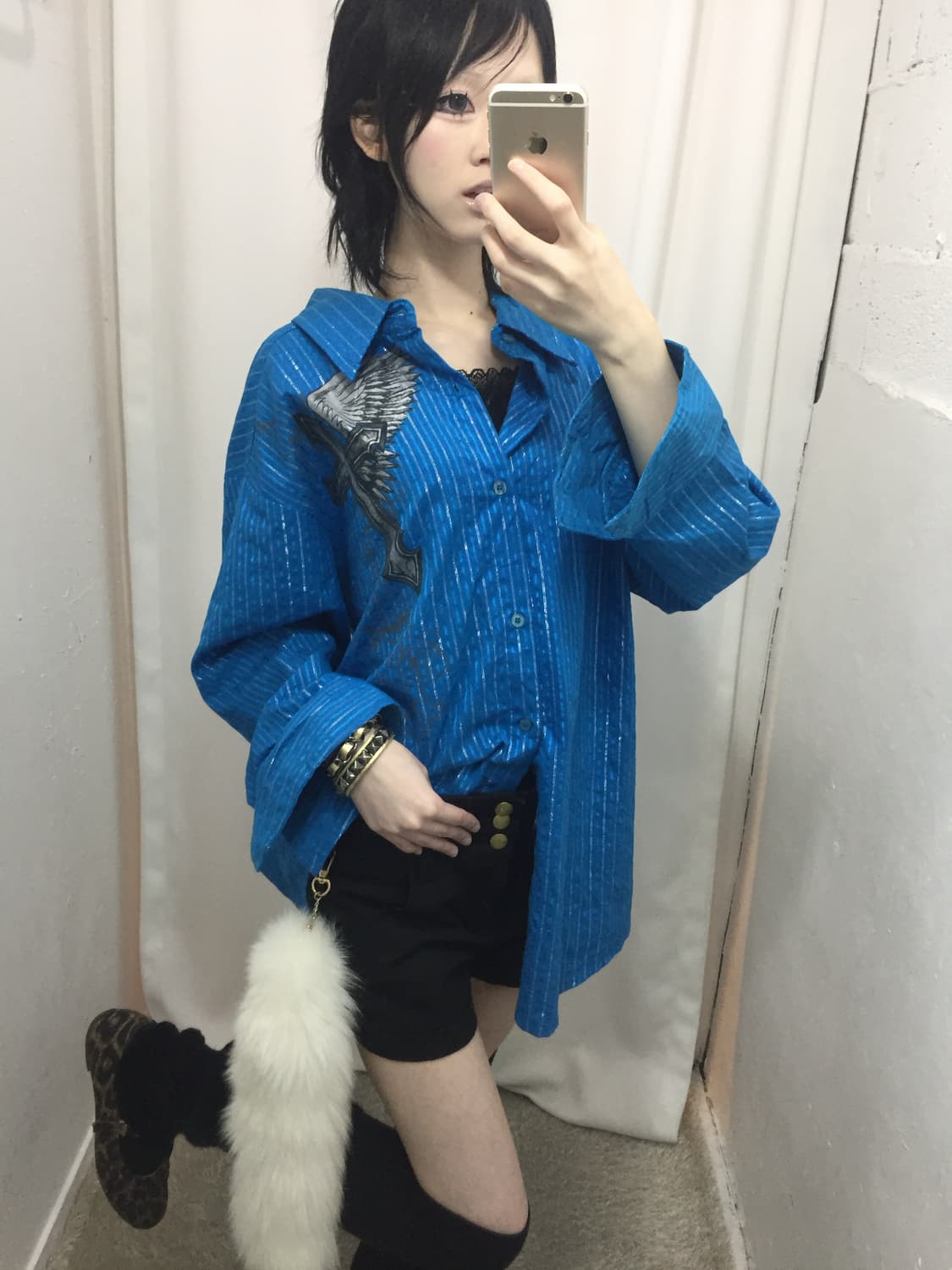 블루 펑크 셔츠 세트 🐟🪽 상품이미지4