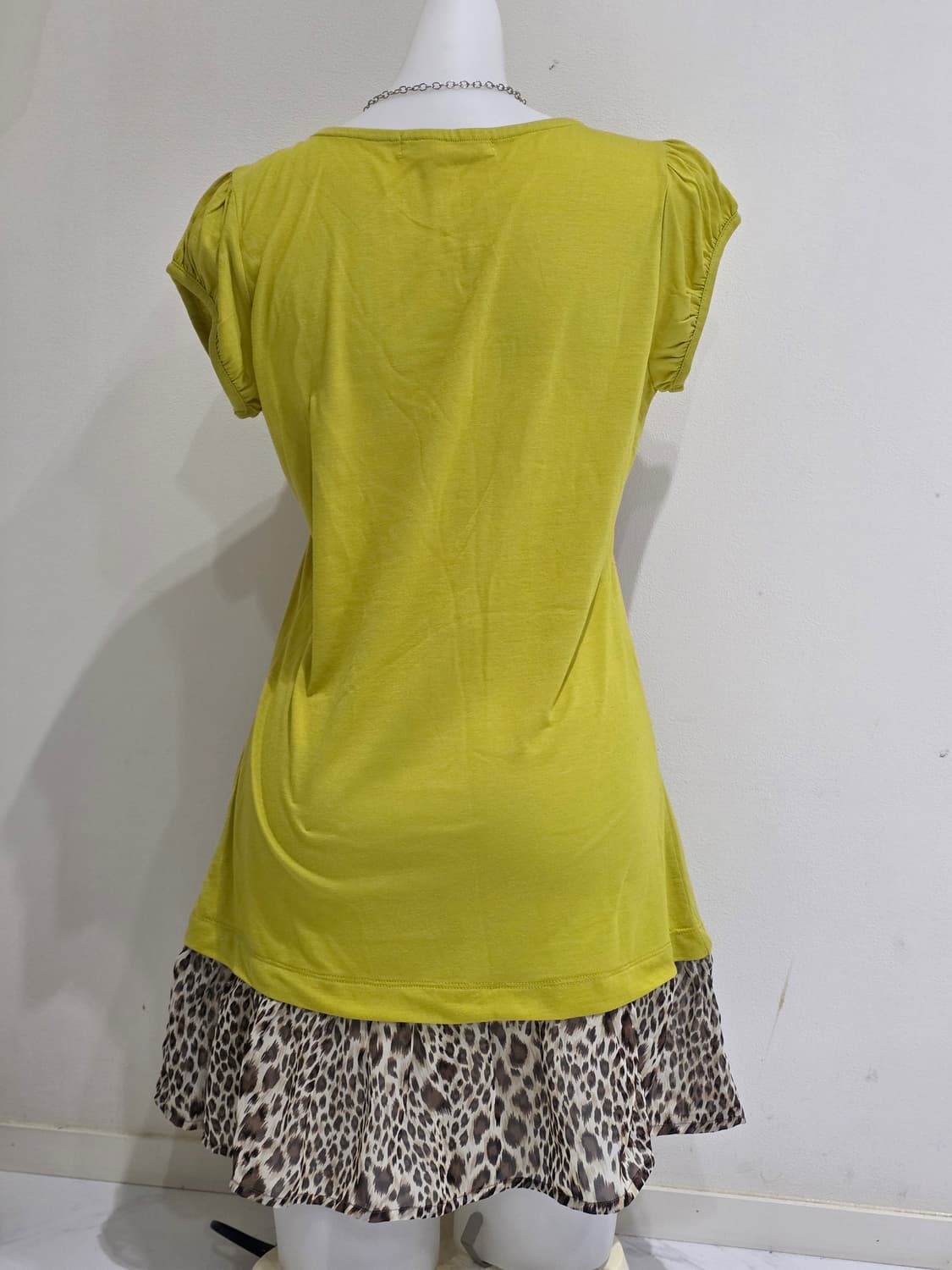 와투케 빈티지 y2k 미국모리걸 레이어드 레오파드 오네갸루 너드 티셔츠 상품이미지3