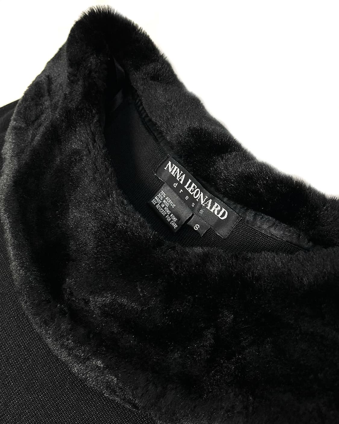 Nina Leonard 퍼 트리밍 원피스 상품이미지6