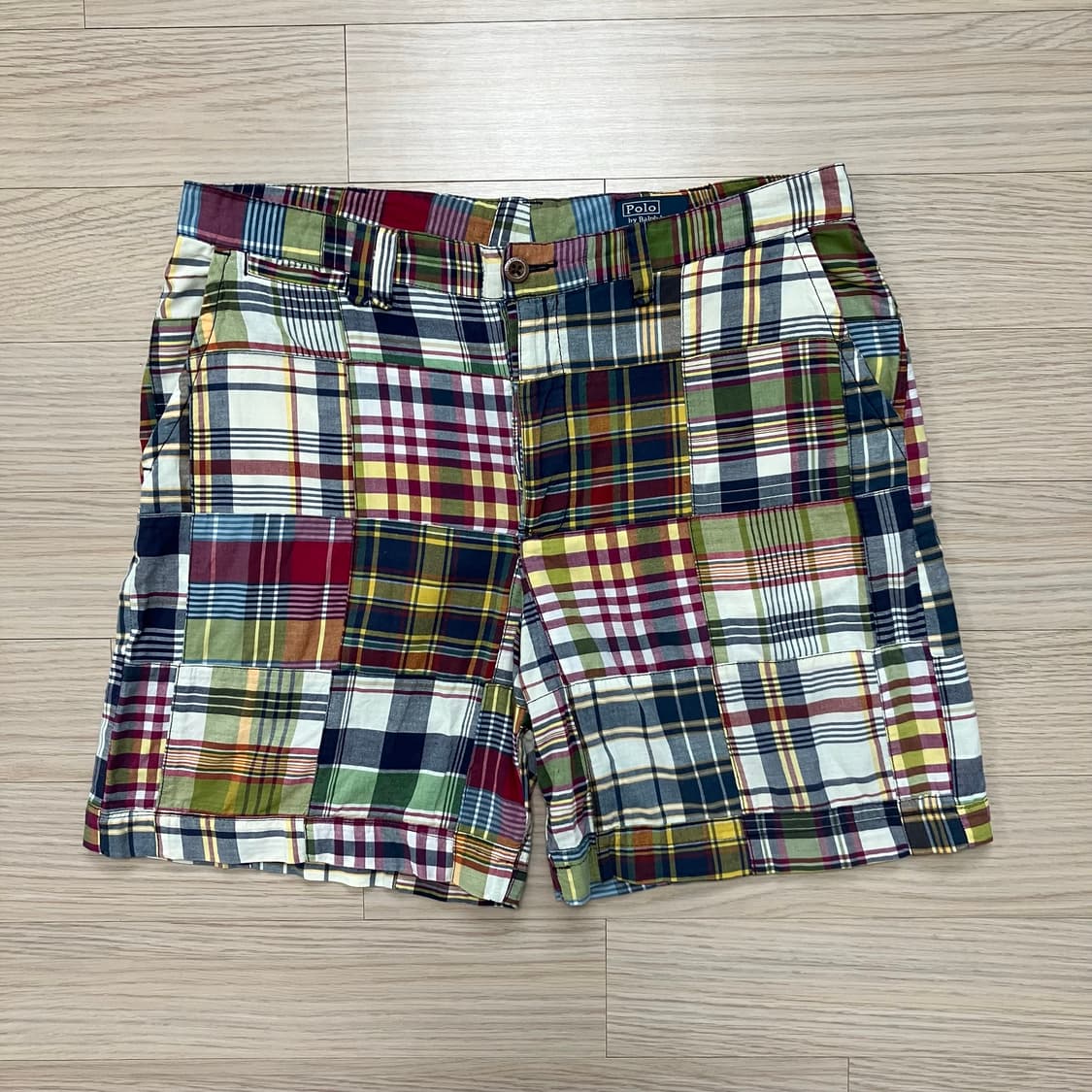[Polo] 폴로 랄프로렌 마드라스 패치 워크 쇼츠 반바지 상품이미지1