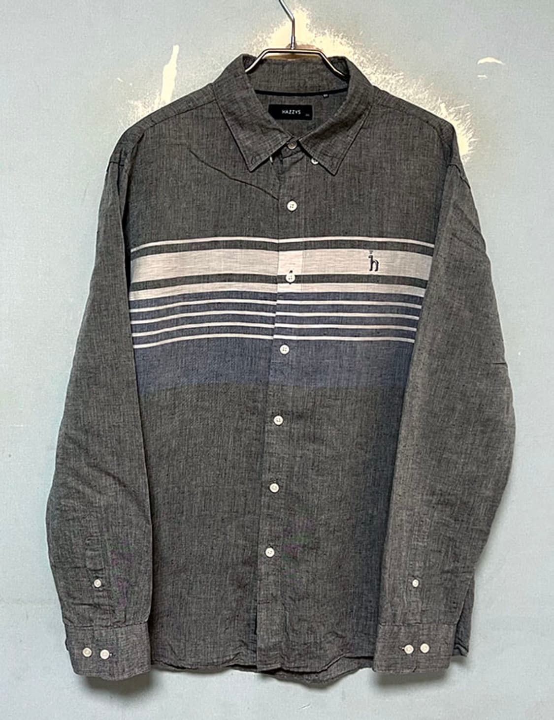 HAZZYS 헤지스 버튼다운 남자 린넨셔츠 마 캐주얼 춘하 L 100 상품이미지1