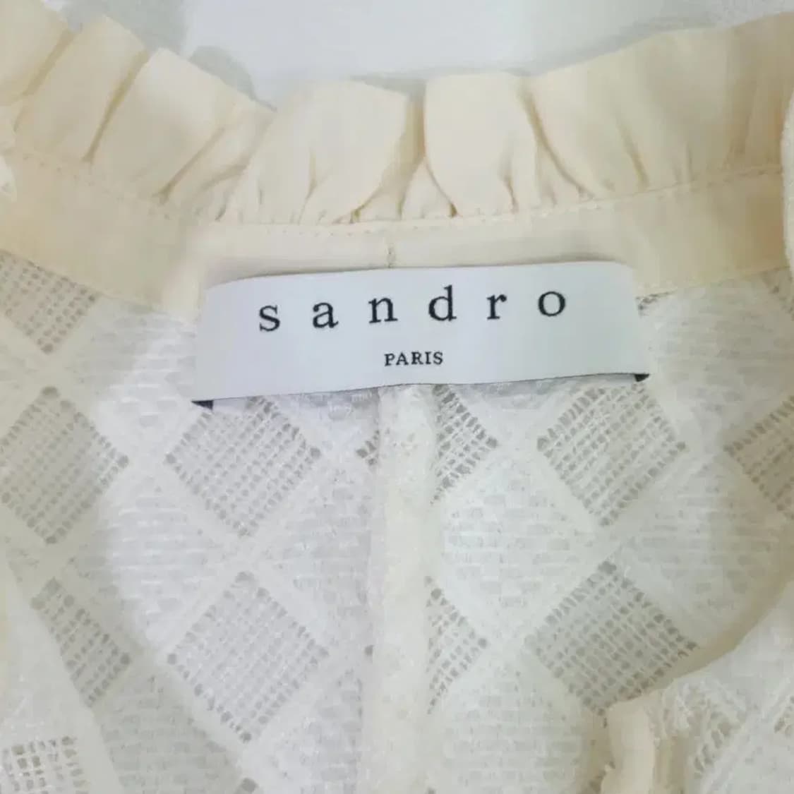 산드로(Sandro) 레이스 타이 블라우스 ~55 상품이미지4