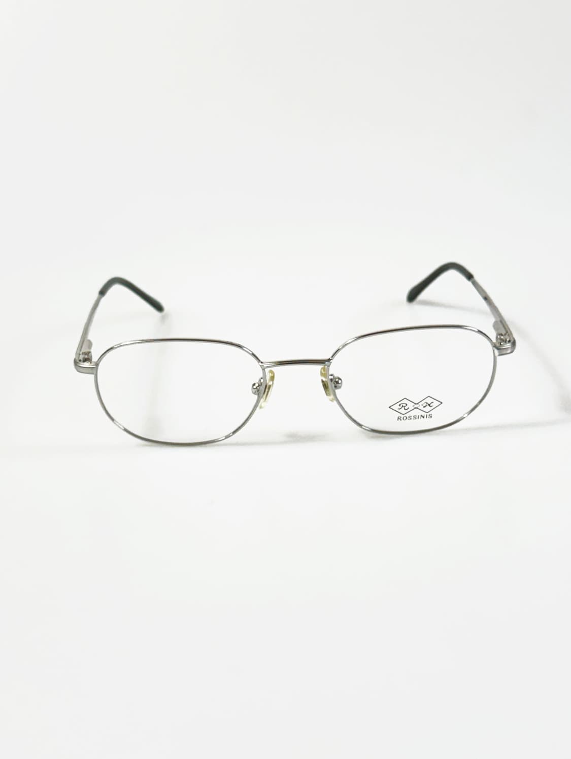 90s ROSSINIS 실버 메탈 슬림 스퀘어 빈티지 안경 상품이미지1