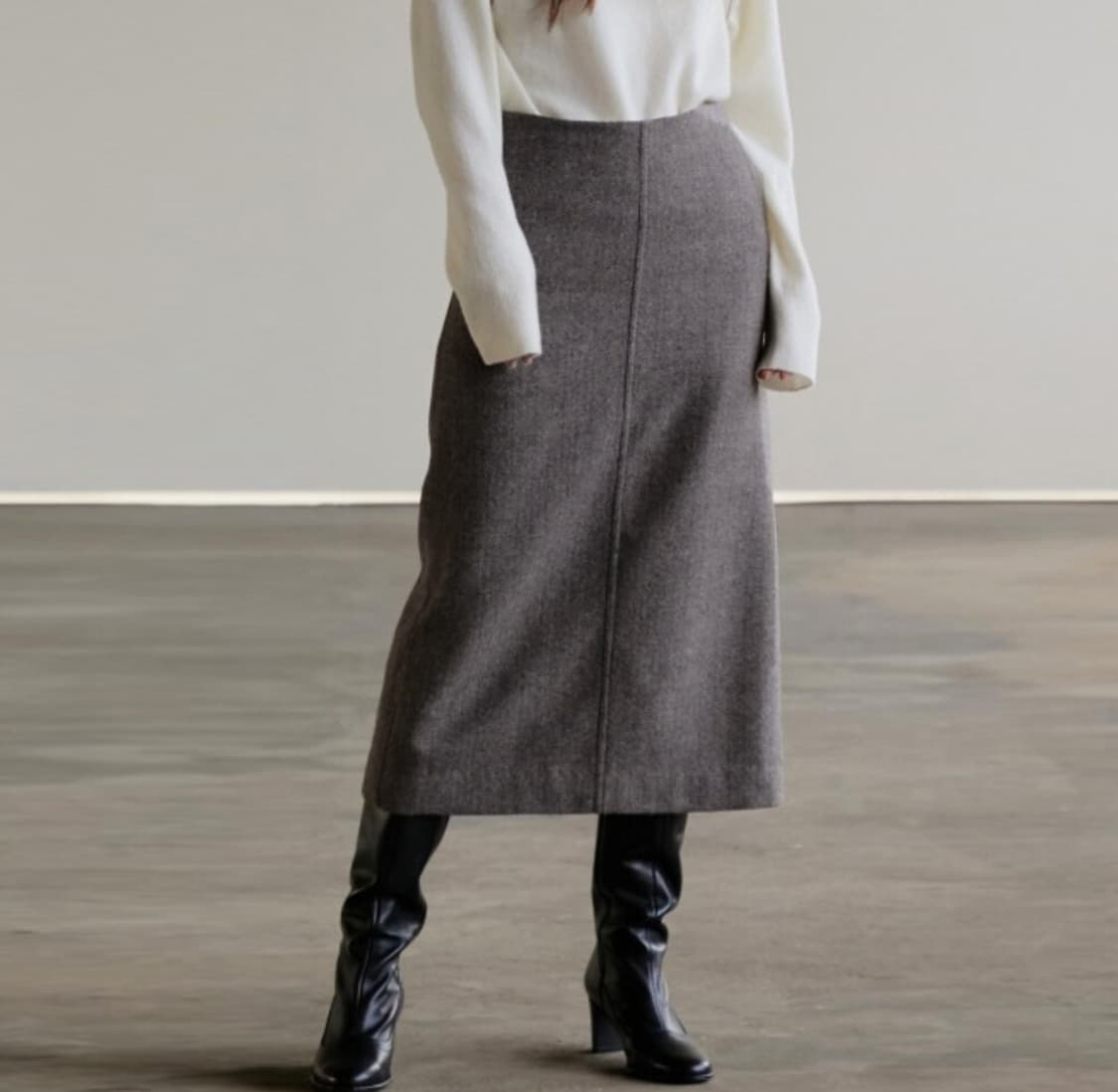 에이치에이트(H8) 트위드 울스커트 55 새상품 상품이미지1