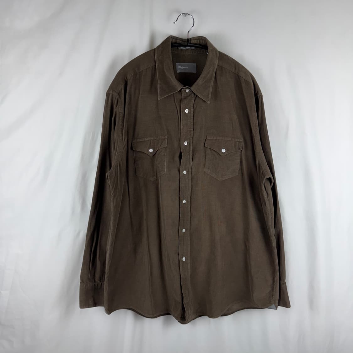 43) 벨그라비아 이태리 코듀로이 웨스턴 셔츠 브라운 상품이미지2