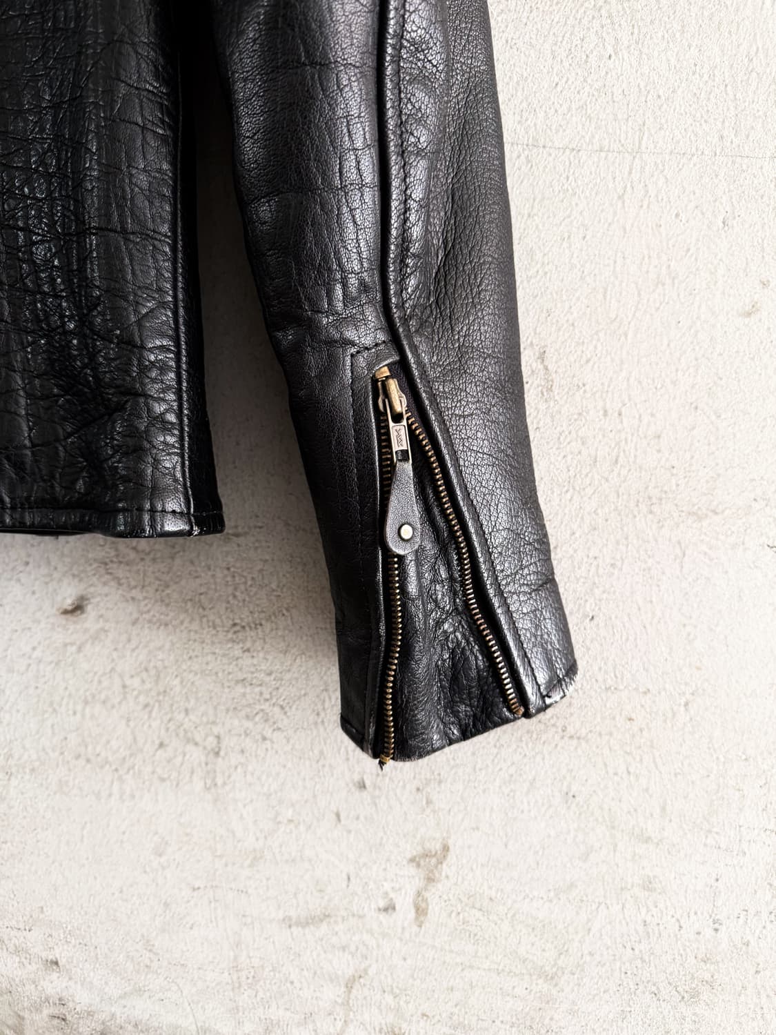 90s Vintage Cowhide Leather Biker Jacket 상품이미지9