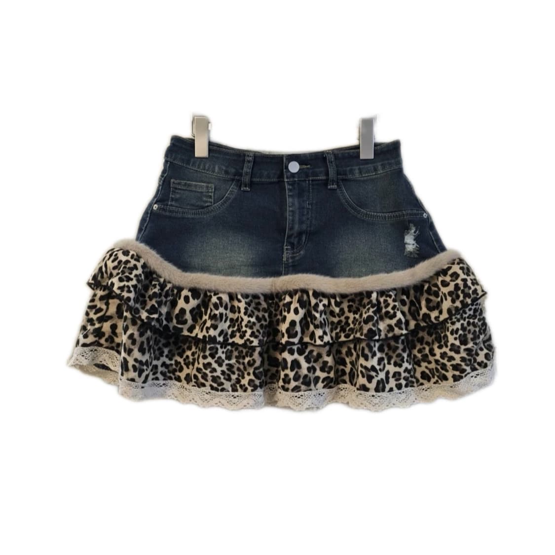 🐆빈티지 데님 호피 스커트🐆 상품이미지1