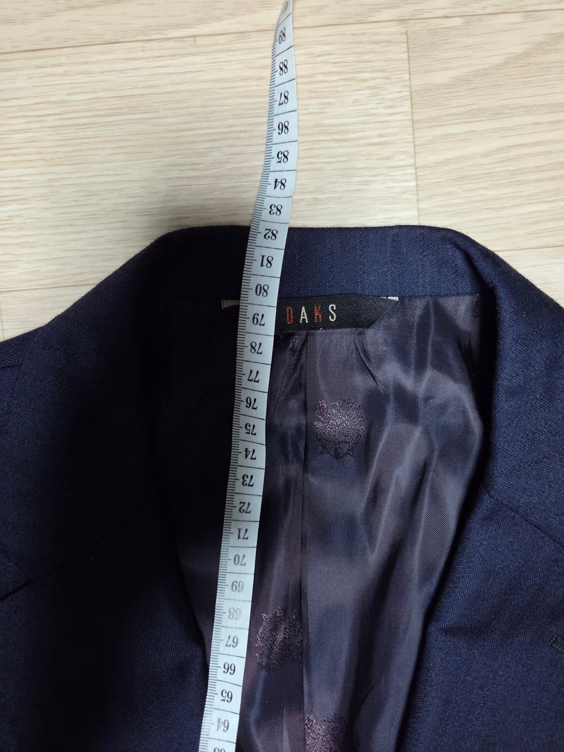 닥스 헤링본 (  울 캐시미어 실크 ) 네이비 수트 자켓 블레이저  상품이미지8