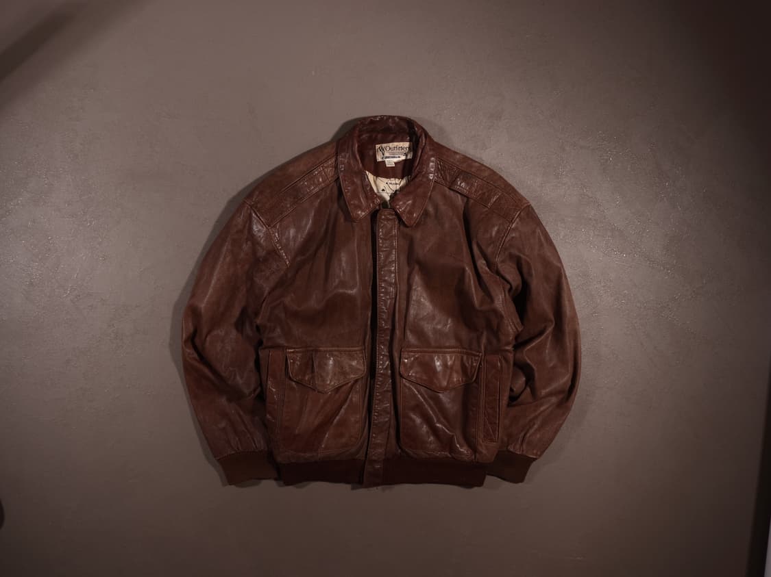 90s WV 아웃피터스 레더 플라이트 자켓 상품이미지1