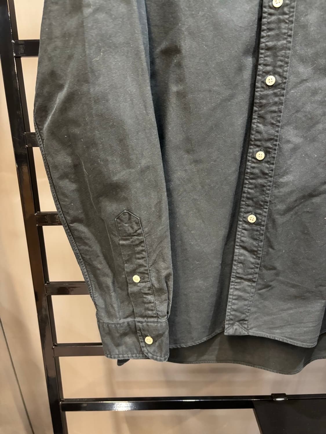 (L) 폴로 원포켓 옥스퍼드 셔츠 블랙 4.9 상품이미지4