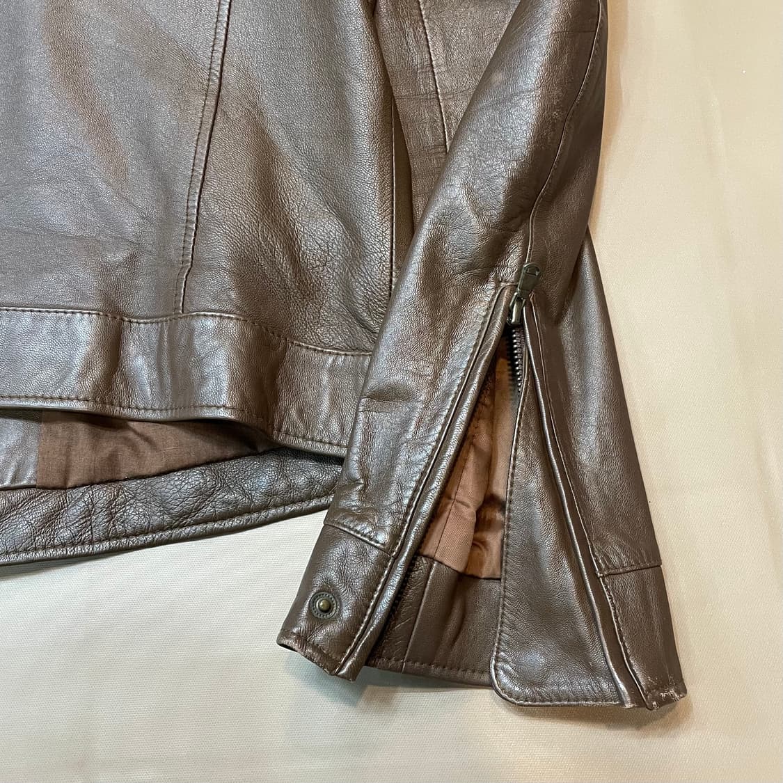 이태리 브라운 차리나카라 양가죽자켓(110) 상품이미지4