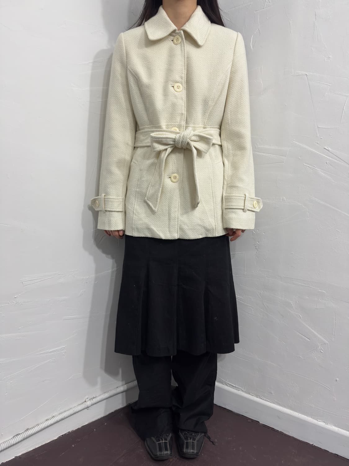 emilyan white belt coat 상품이미지1