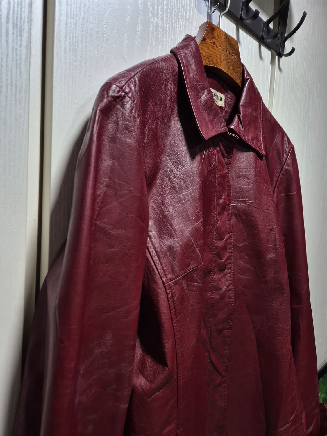 GEORGES RECH 소가죽 빈티지자켓 버건디 상품이미지4