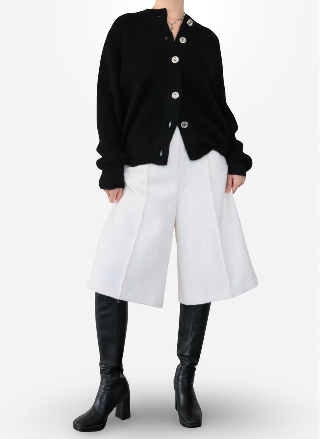 Yves Saint Laurent Black Mohair Cardigan 상품이미지2
