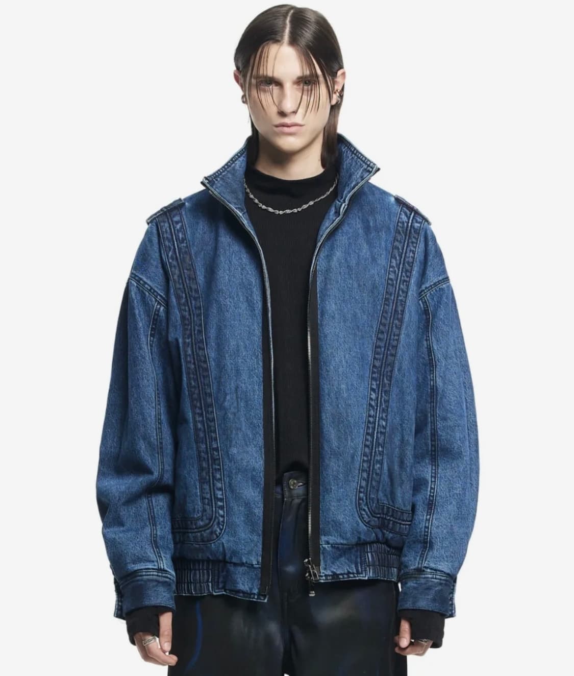 메종미네드 트러커 데님 패딩 자켓  L 상품이미지1