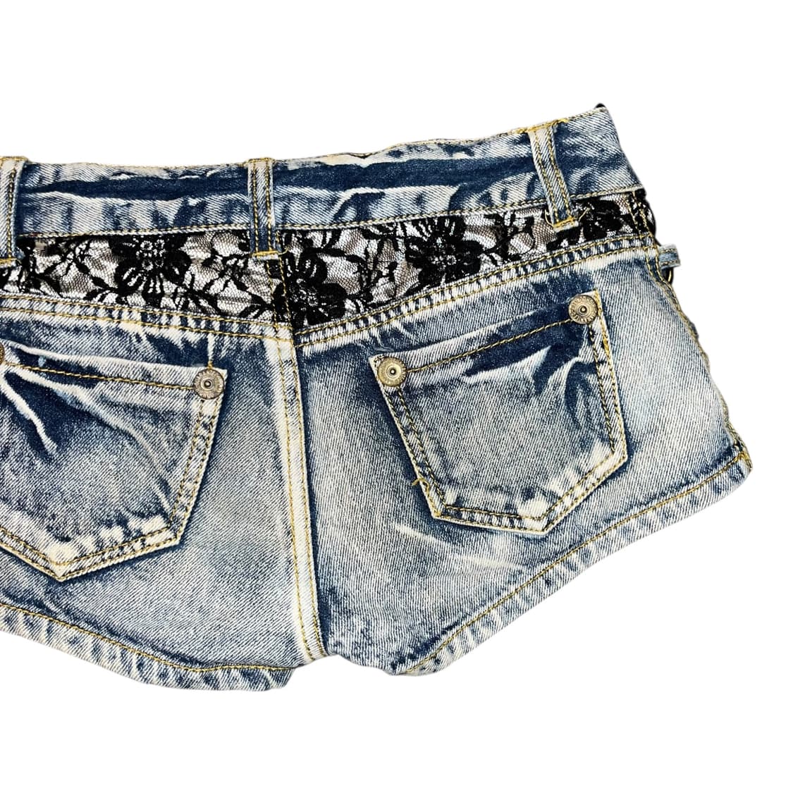 WORKS 사이드 레이스 링 데님 숏팬츠 갸루y2k 상품이미지4