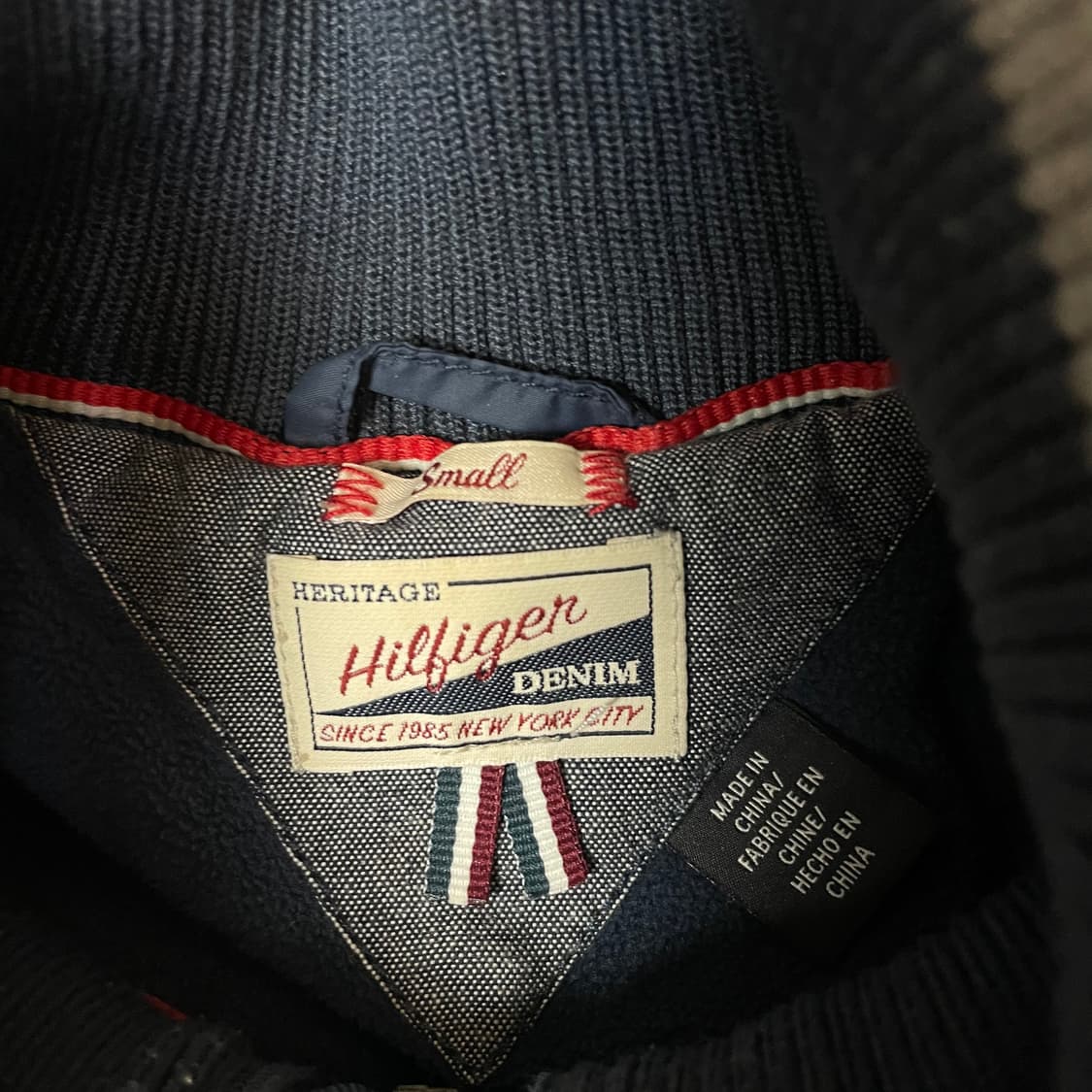 타미힐피거 네이비 퀄팅 경량 패딩 S 상품이미지4