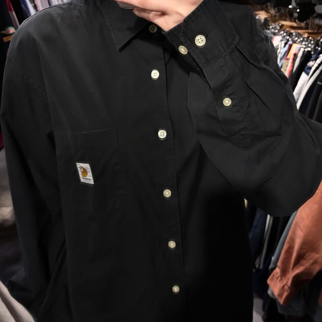 [IM] Carhartt 칼하트 긴팔 셔츠 블랙 상품이미지4