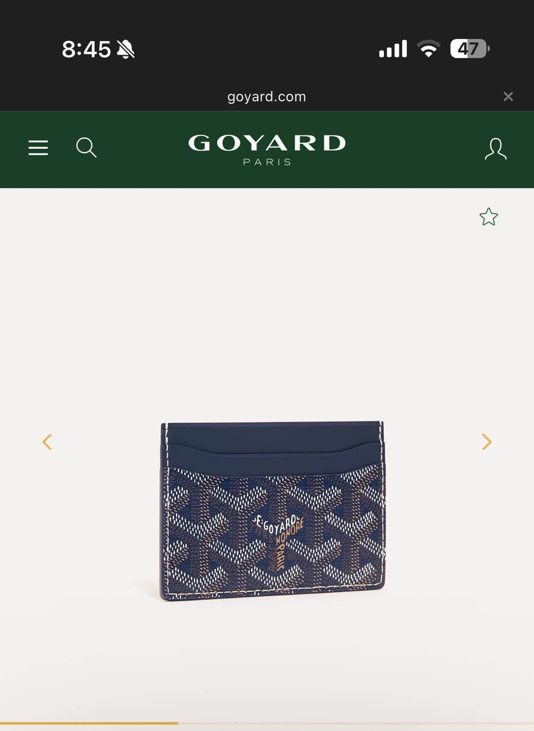 고야드 카드지갑 상품이미지1