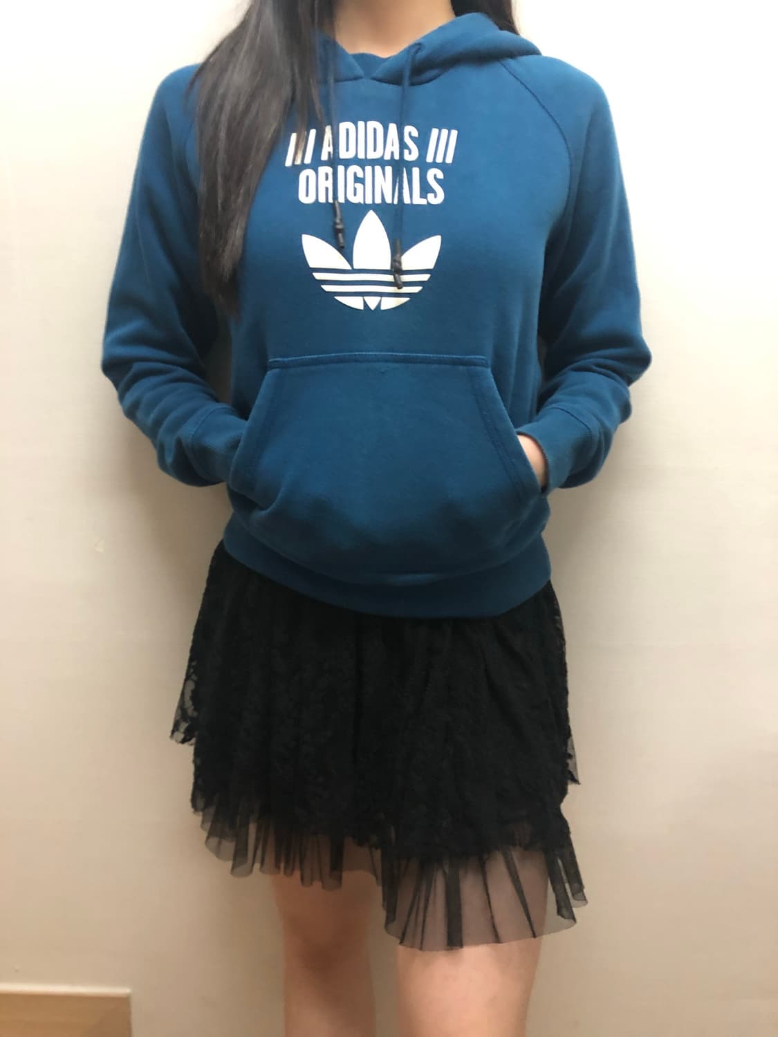 빈티지 아디다스 블루 파이어버드 후디 상품이미지3