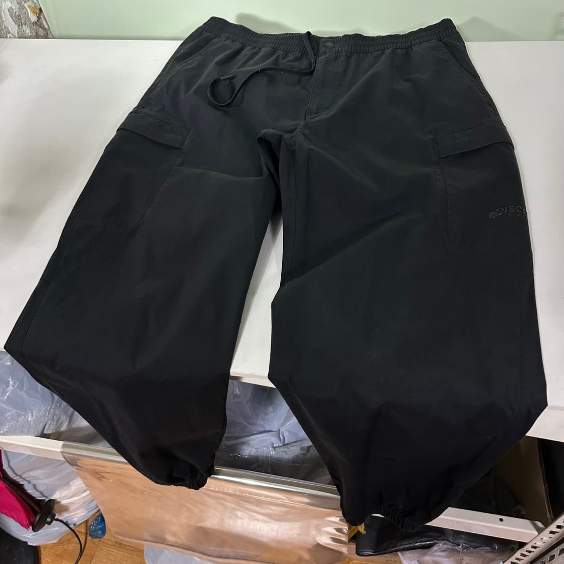 XXL 36 디스커버리 루즈핏 블랙 카고 나일론 조거팬츠 상품이미지3