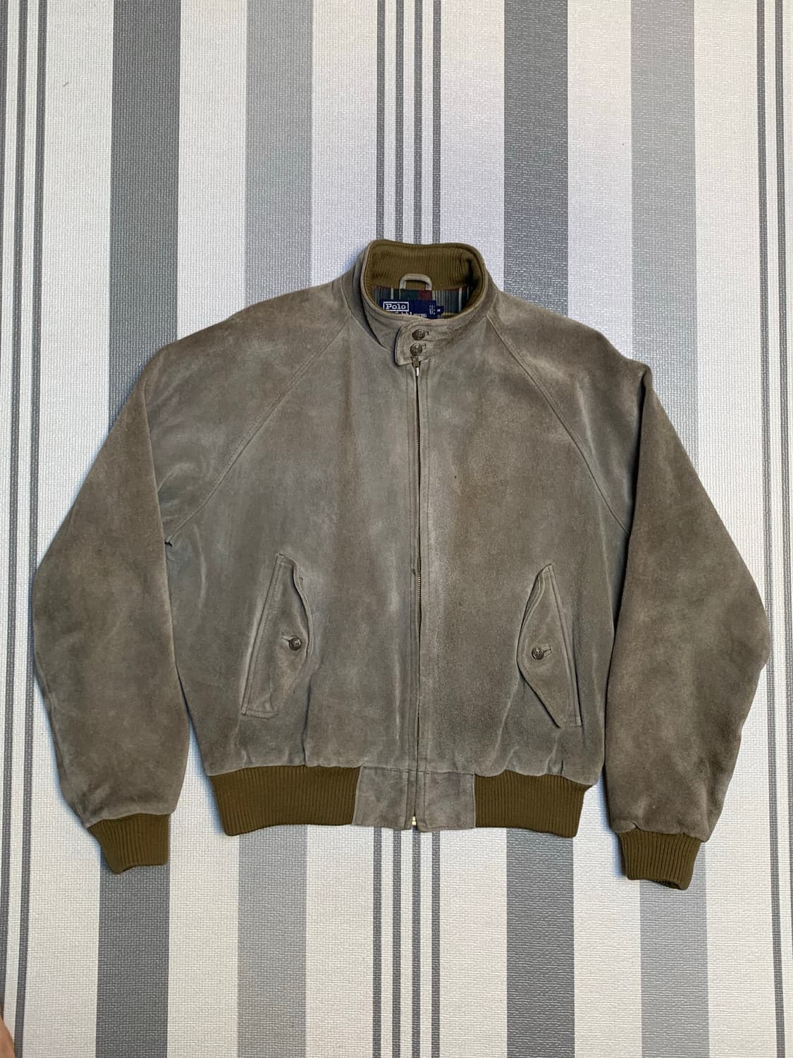 [M]빈티니 폴로 스웨이드 헤링턴 자켓 상품이미지1