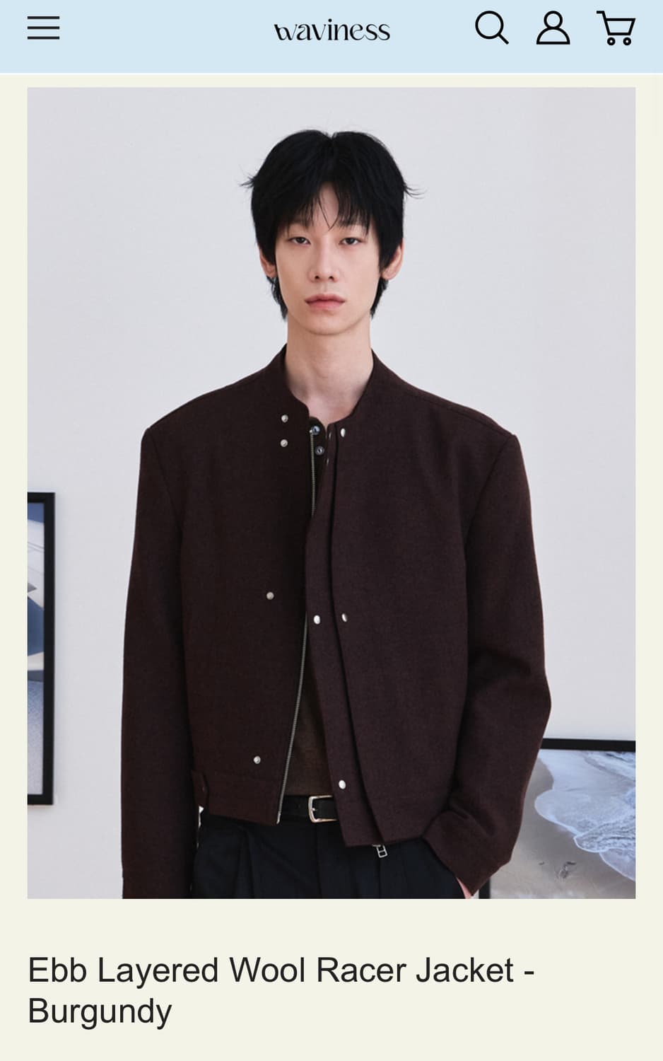 [2]웨이비니스 레이서 자켓(버건디) 상품이미지1