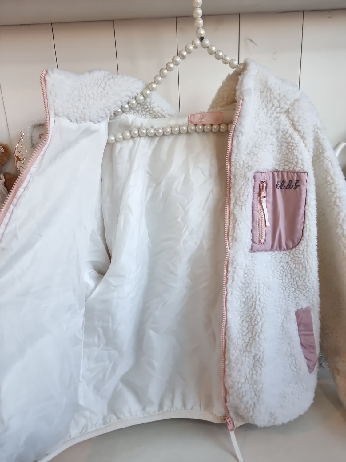 (리즈리사돌) 보아 플리스 후드 집업 상품이미지3