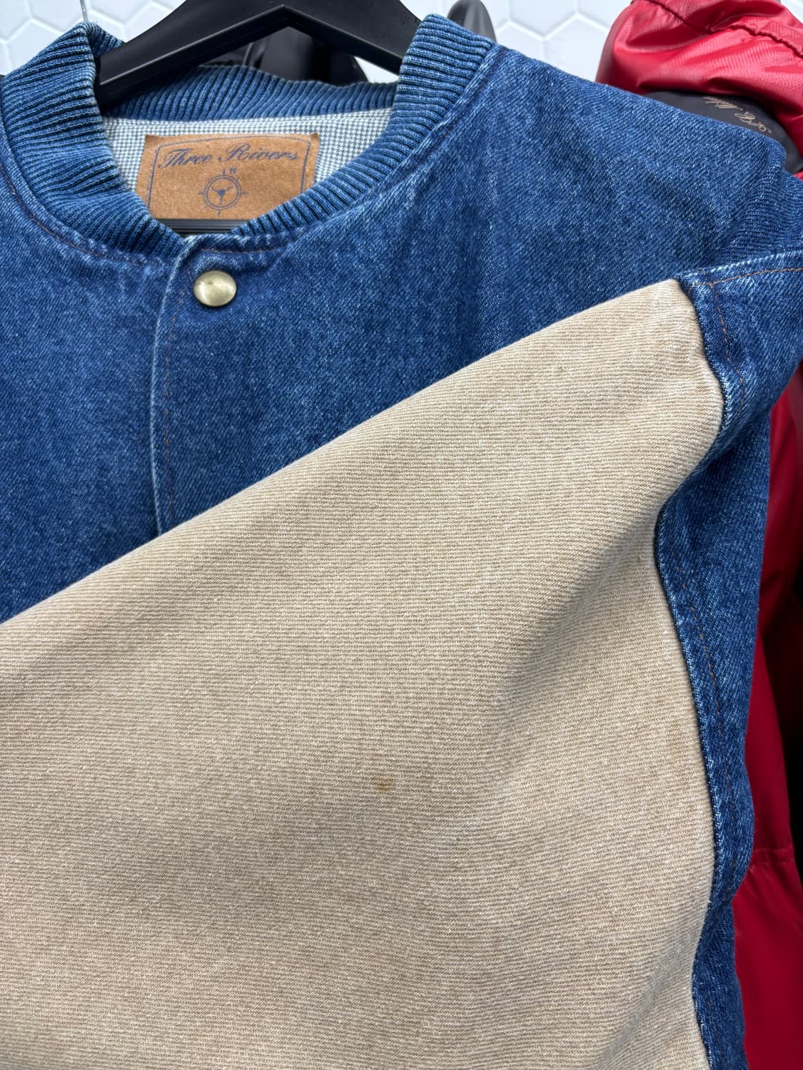 Three Rivers 데님 바시티 자켓  상품이미지5