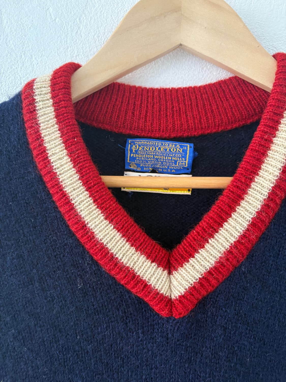 60-70’s Pendleton Lobo Virgin Wool Vest  상품이미지3