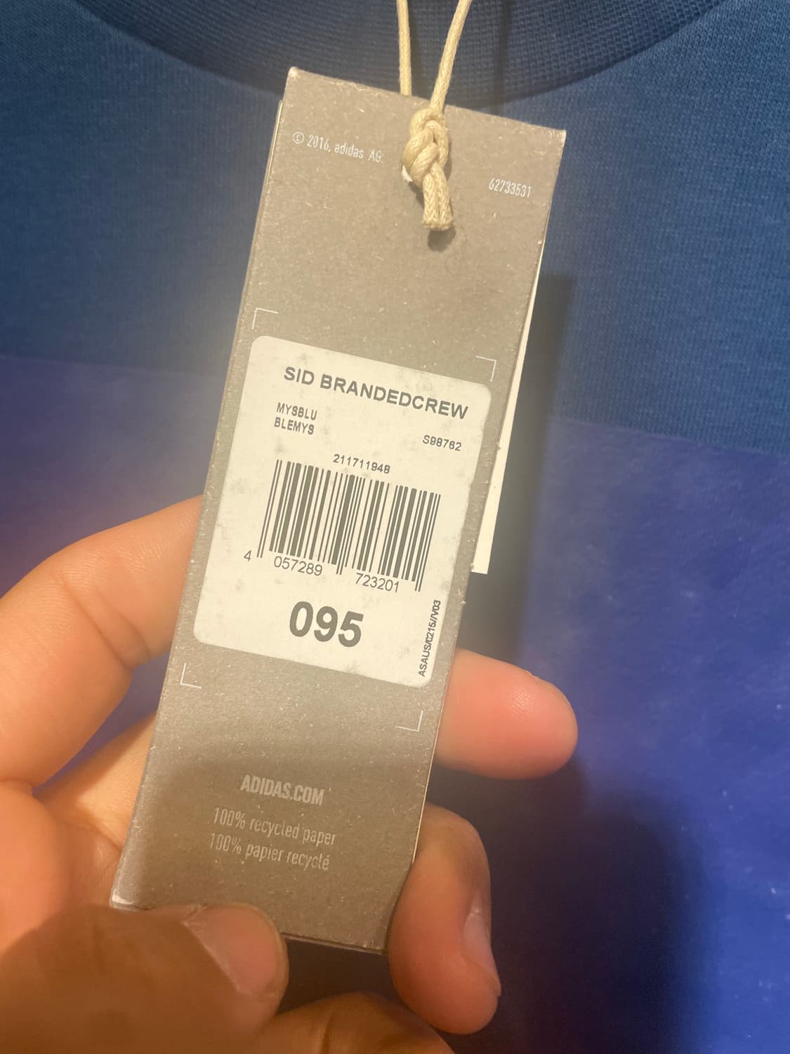 아디다스맨투맨 새상품 가슴 60 기장70 상품이미지2