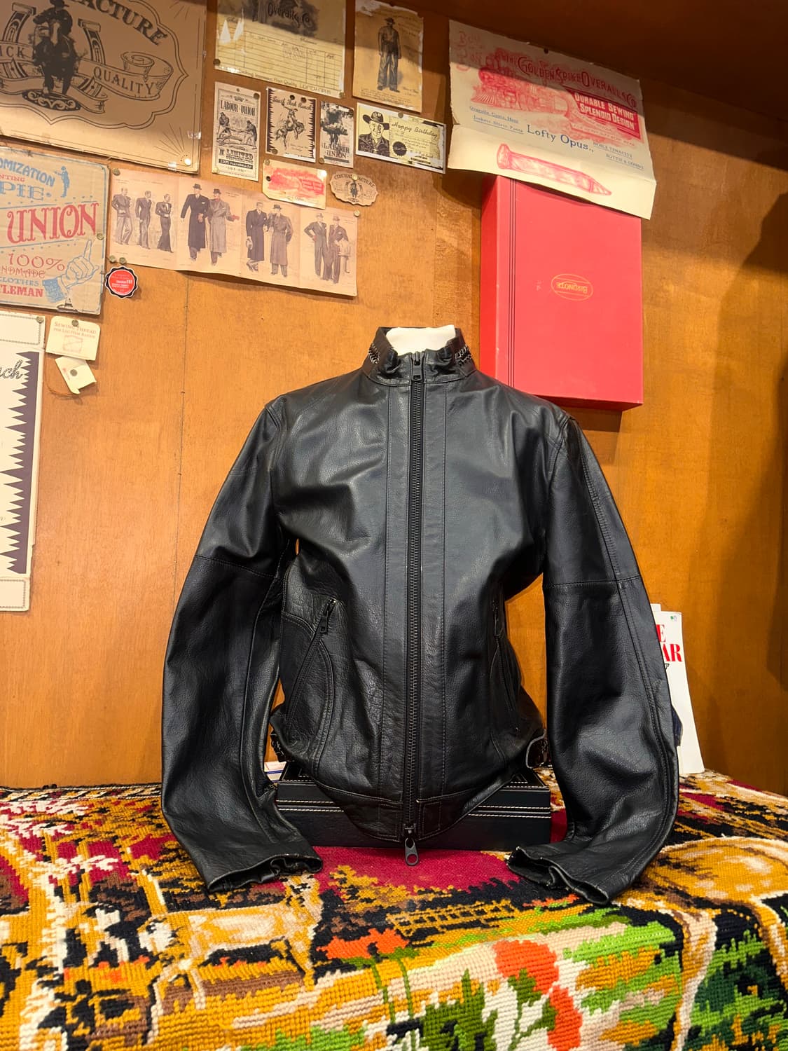 ( L-XL ) 아르마니 익스체인지 바이커자켓 라이더자켓 가죽자켓 상품이미지1