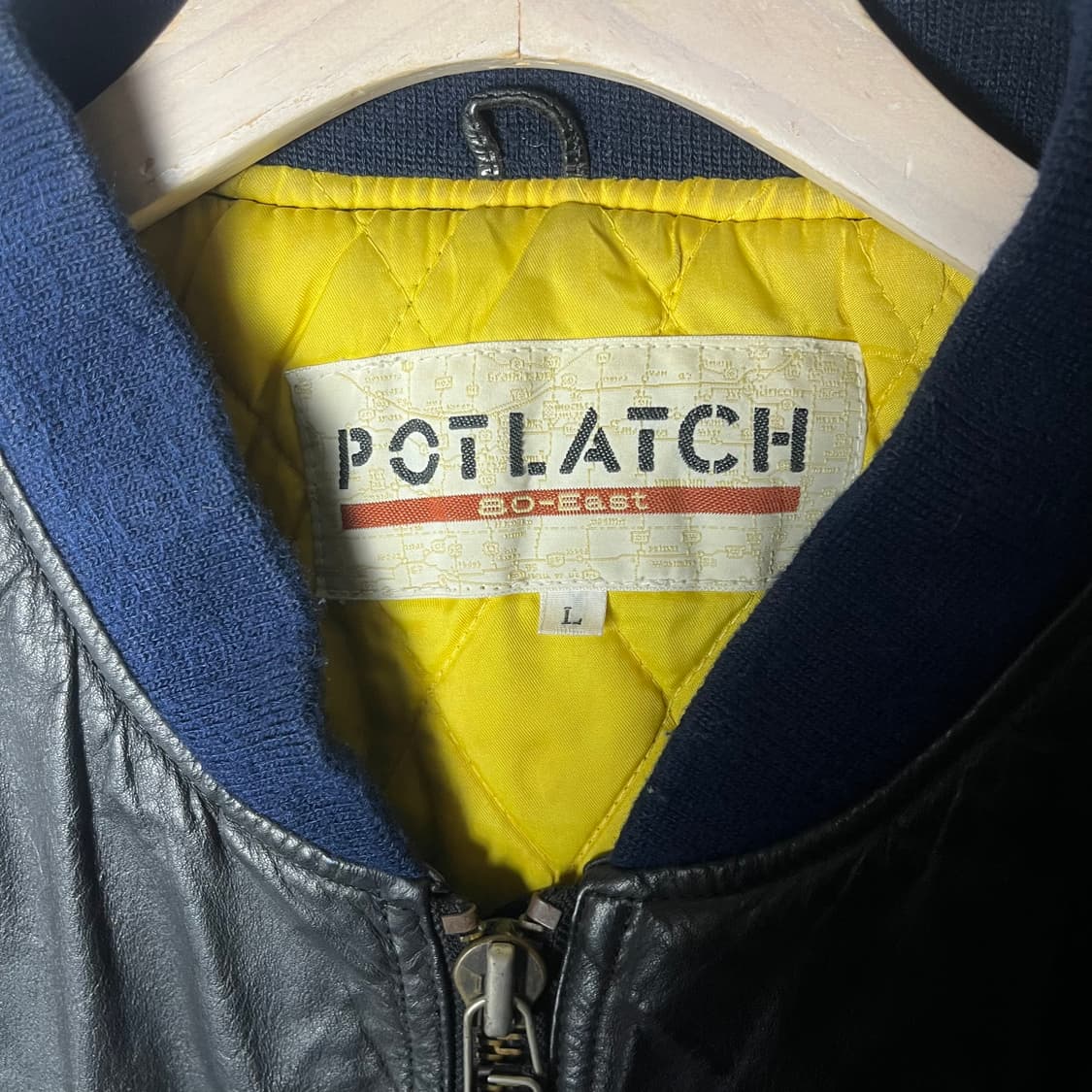 [JPN] 90's 빈티지 재팬 올 레더 바시티자켓 상품이미지5