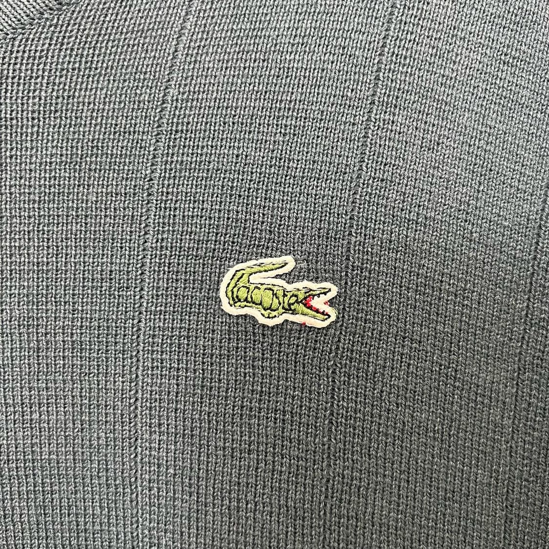 라코스테 그레이 스트라이프 브이넥 니트 상품이미지3