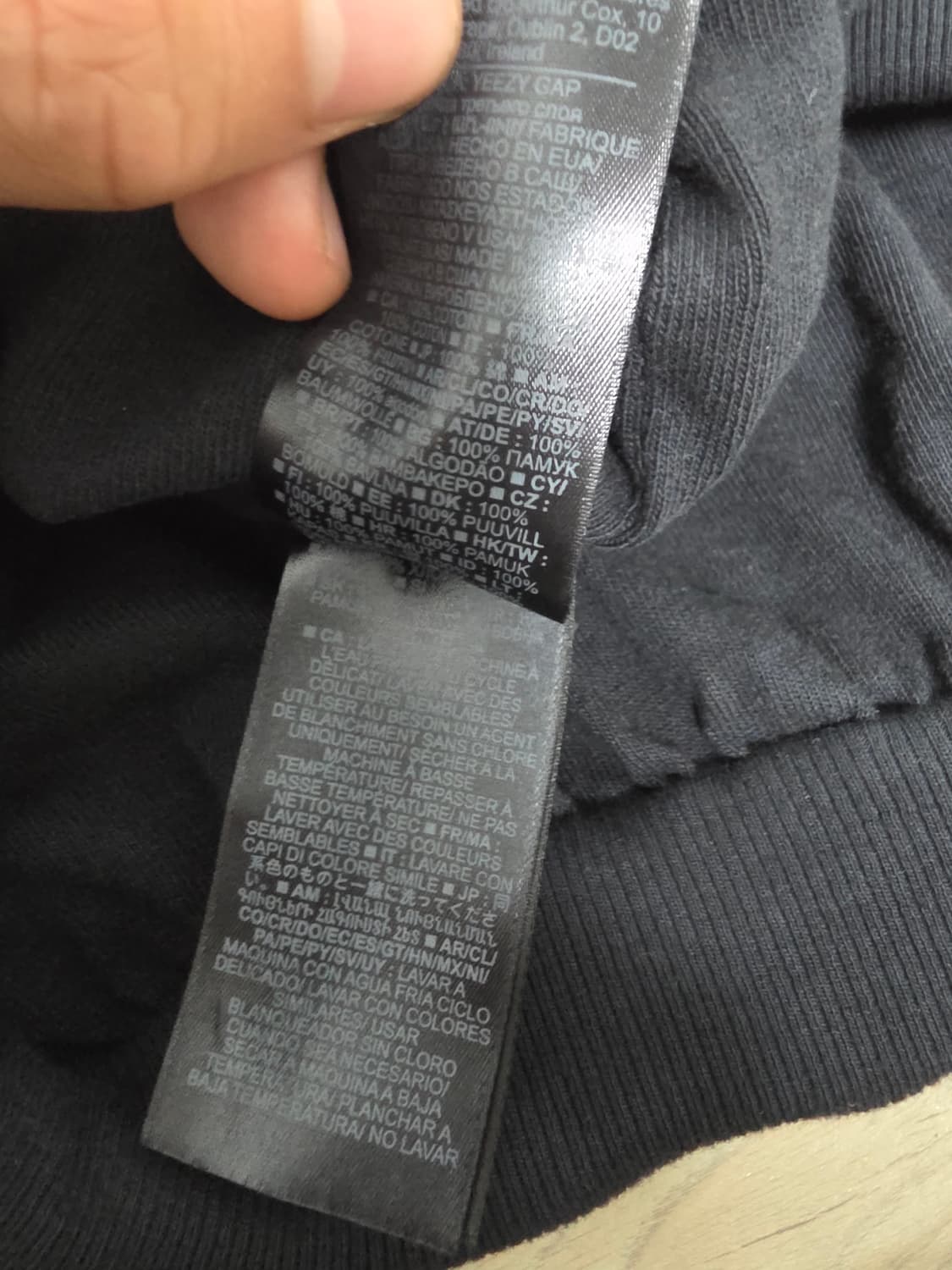 이지갭 도브 후드 s 워시드 블랙 yeezy gap 발렌시아가 상품이미지4