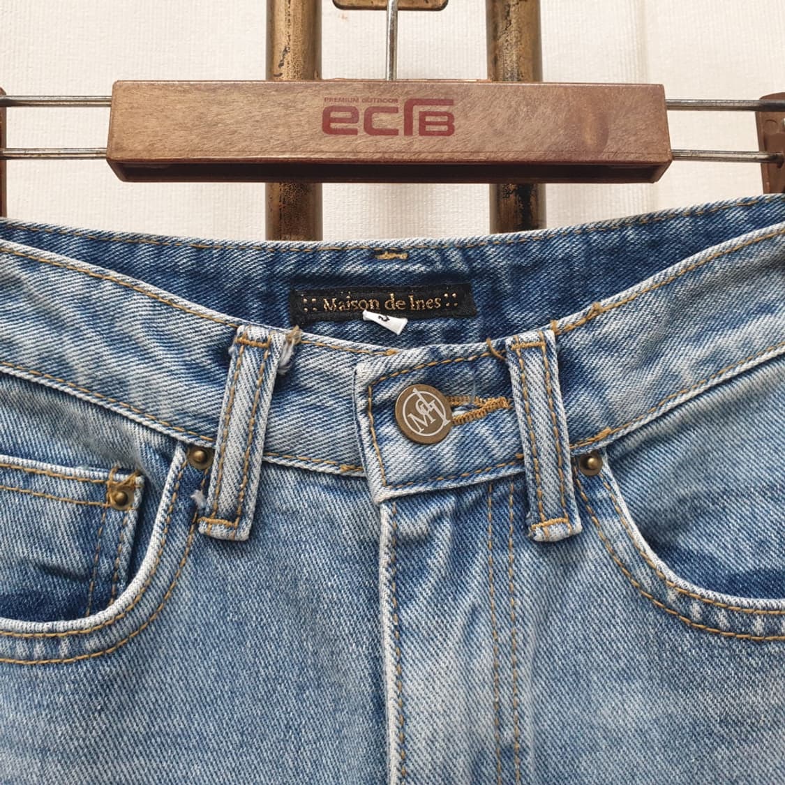 메종드이네스 컬러블록 청바지 S(24) 상품이미지4