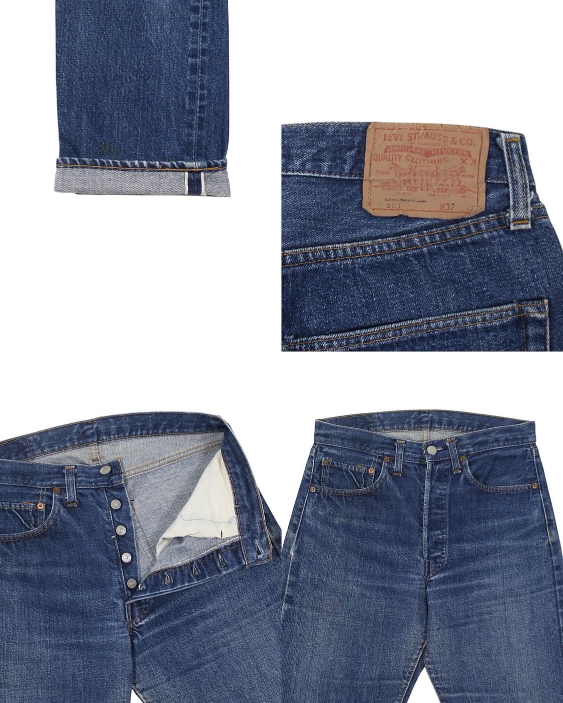 1975 USA 리바이스 501 셀비지 66전기 데님 팬츠 빈티지 미국제 상품이미지8