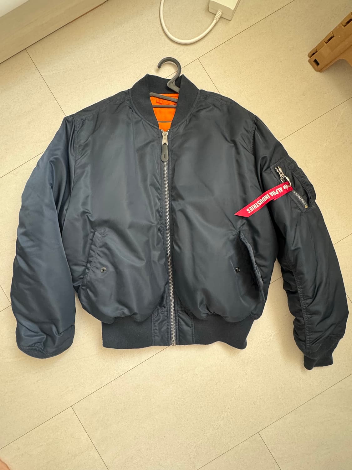 알파인더스트리 정품 MA-1 네이비 항공점퍼 (XL) 준새상품 상품이미지1