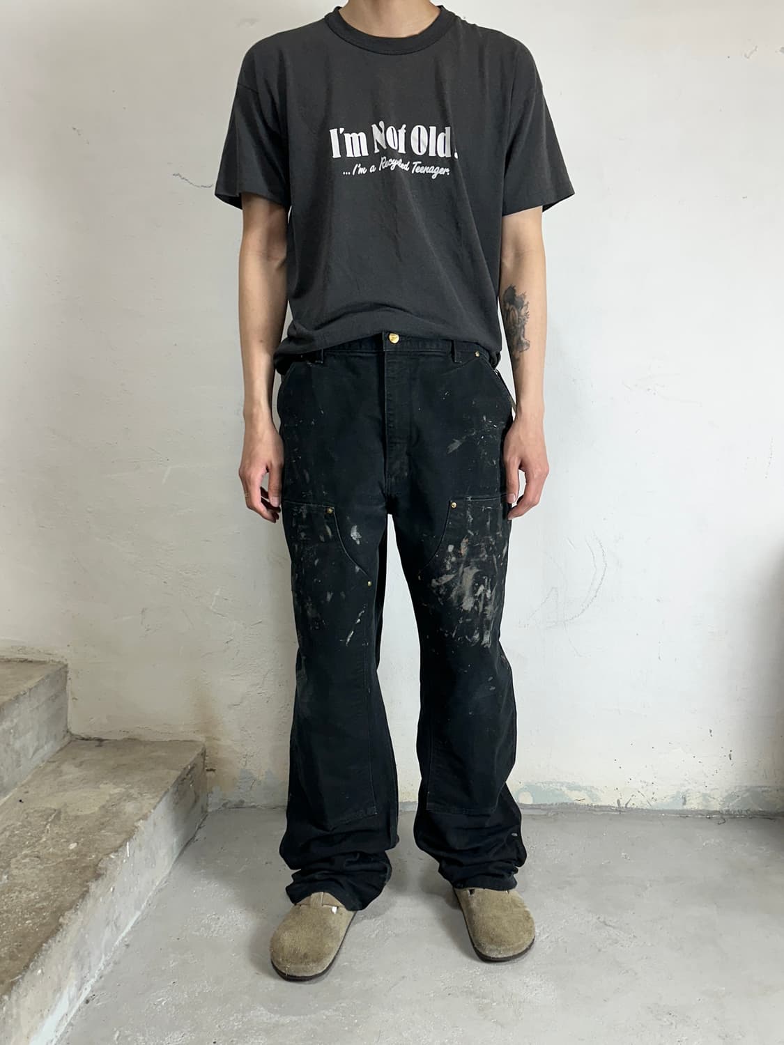 OG USA Made 칼하트 더블니 블랙 칼하트 B01 썩블니 상품이미지2