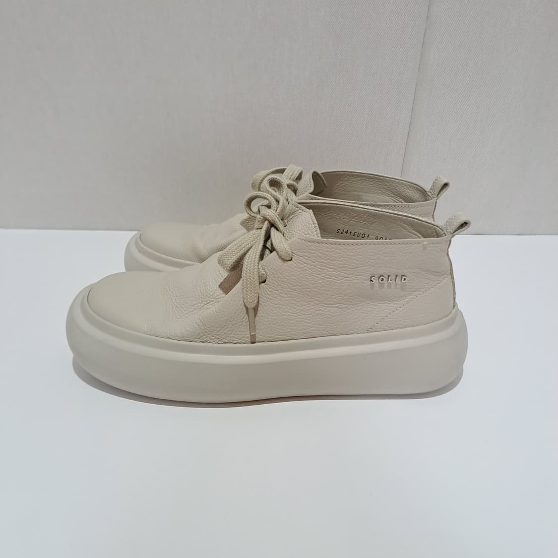 (택포) 솔리드옴므 플랫폼 더비 슈즈 베이지 43 B525 상품이미지4